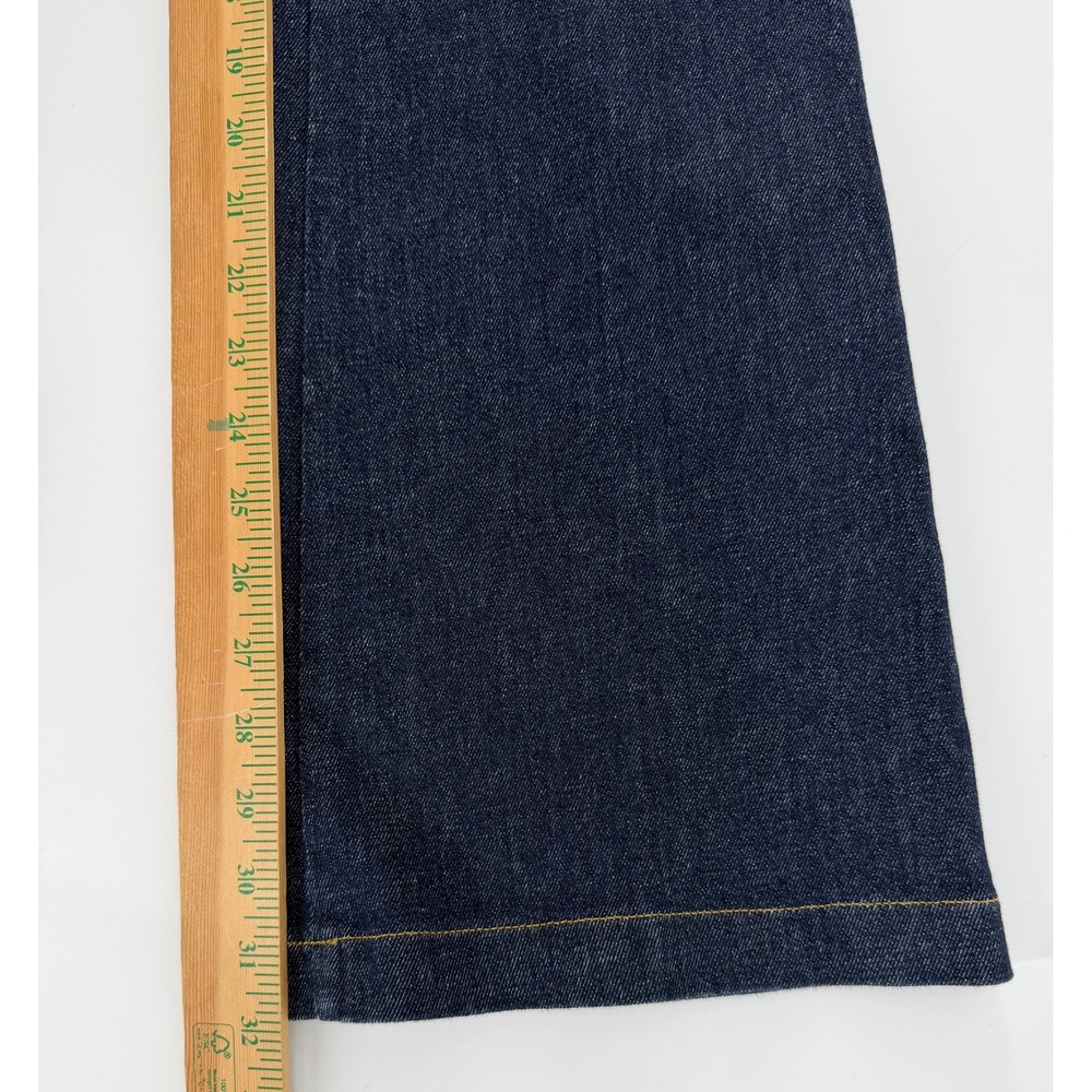 Spanx Womens Large Flare Jeans Raw Indigo Wash Stretch Denim L NEW - Picture 10 of 10